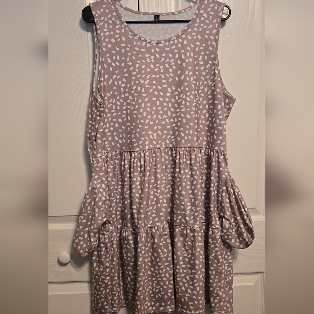 Women's Sleeveless Khaki Sundress XL